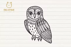 Owl in the Branches svg, Owl Zentangle svg, Owl in the Leave Product Image 3