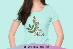 Floral Stay Alive SVG Product Image 2