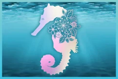 Seahorse SVG | Seahorse Floral Mandala Zentangle SVG Product Image 2