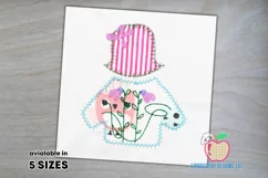 Dress Of Girl With Hat Applique Product Image 1