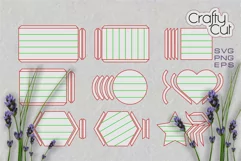 Shapes Faux Shiplap Frames. Glowforge SVG Files Product Image 2