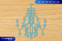 Chandelier Papercut SVG Product Image 1