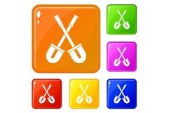Shovels icons set vector color Product Image 1