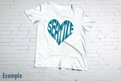Seattle SVG cut file in the shape of a heart Product Image 2