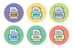 Set Of File Formats Icons Product Image 1