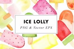 Watercolor Ice Lolly Illustration Clip Art in PNG & EPS Product Image 3