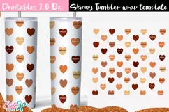 Heart Melanin 20 Oz. Skinny Tumbler Wrap Sublimation Product Image 2