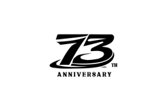 73th Anniversary Logo with Fluid Lines Design Product Image 1