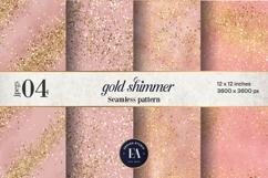 Pink Gold Shimmer Digital Paper, Glitter Texture Product Image 1