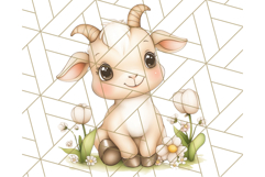 Cute Animals with Tulips PNG, Spring Flower Clipart Download Product Image 2