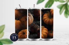 Spooky Pumpkin Pattern, Autumn Pumpkin Digital Paper Product Image 2