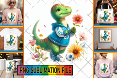 Sweet TSHIRT Art PNG, Dino Product Image 1