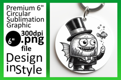 Cute Round Design Car Coaster PNG , Monster Product Image 1