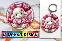 Timeless Round Coasters Design PNG, Valentines Product Image 1
