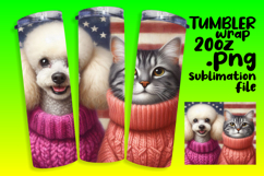 GREAT GIFT 20oz Tumbler Wrap , Dog and cat Product Image 1