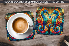 Valentine Coaster Sublimation, Valentine Coaster PNG Design Product Image 1
