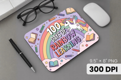 100 days of school Mouse Pad, Teacher PNG Sublimation Design Product Image 1