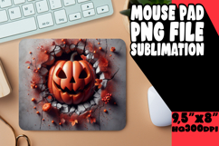 Bright Desk Pad Sublimation Ideas, 3D Pumpkin Product Image 1