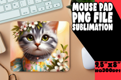 BLISSFUL desk MAT Playful Design, Cute Cat Product Image 1