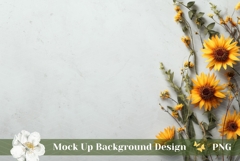 Flowers Background Mockup Design, Floral Background Product Image 1