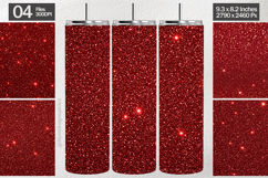 Bright Red Glitter Tumbler Wrap| Tumbler Sublimation Product Image 1