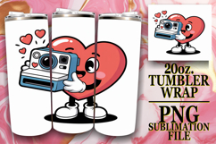 PRESENT OF JOY 20oz TUMBLER WRAP, Valenines Heart Product Image 1