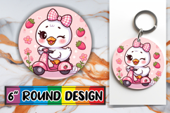 Enchanted Car Coaster Circle, Cute Goose Product Image 1