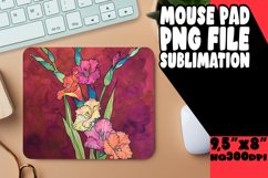 Colorful Flower Patterns Mouse Pad PNG Product Image 1