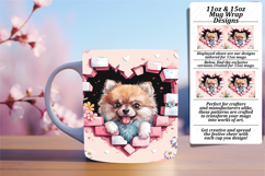 Chic 11oz Mug Wrap Png Template , Cute Dog Product Image 1