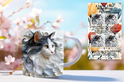 Purr-fect Paradise: Sublimation Cat Lover Mug - 3D Design Product Image 1