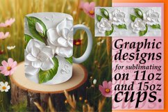 3D Flower Paradise: Mug Sublimation Product Image 1