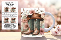 Elegant 15oz Mug Wrap Png Artwork , Western Product Image 1