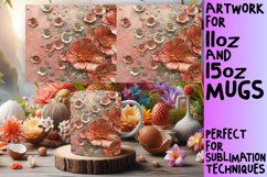 Blossom Leopard Glitter Mug Sublimation Product Image 1
