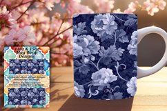 Spring Striped Flower Mug Wrap - Blossom Marvel Product Image 1