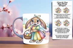 CUSTOM PNG Mug Wrap Design 11oz , Easter Bunny Product Image 1