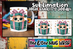 Happy whispers 11oz 15oz sublimation wrap, Cute Christmas Product Image 1