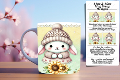 Bright 11oz Mug Wrap Png Design , Cute Animals Product Image 1