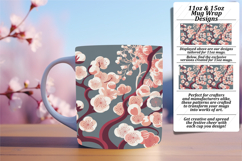 Classy Png Mug Wrap Design 15oz , Flowers Product Image 1