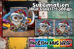 Winter Owl Wrap Embroidered 11oz 15oz Mug Design Product Image 1