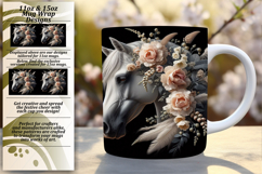 Dynamic 11oz Mug Wrap Png Template , Horse Product Image 1