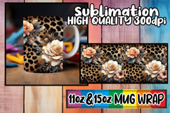 Lively afternoons 11oz 15oz sublimation wrap, Leopard Prints Product Image 1