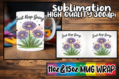 Whimsical charm 11oz 15oz mug wrap, Flowers Quote Product Image 1