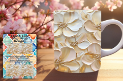 Lovely 15oz Mug Wrap Png Artwork , 3D Flower Product Image 1