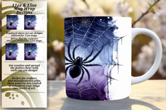 Stunning 11oz Mug Wrap Png Artwork , Halloween Product Image 1