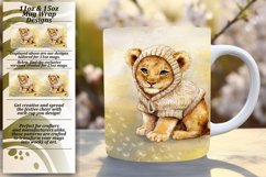 Chic 11oz Mug Wrap Png Template , Animals Product Image 1