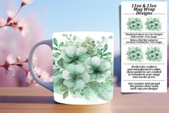 Mug Wrap Sublimation 11oz/15oz Design Floral Pattern Product Image 1