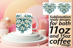 Mug Wrap Heart of Flowers Sublimation Product Image 1