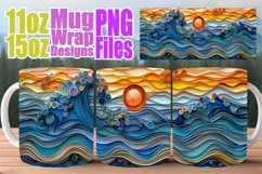 Tropical Waves 3D Mug Wrap - Beachside Bliss Product Image 1