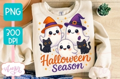 Cute ghost shirt PNG, Cute Halloween shirt PNG Product Image 1
