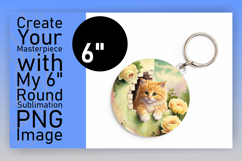 Cute Keychain Round Design Template , Animals In Wall Product Image 1